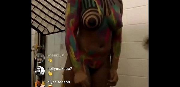  Instagram live nipple slip